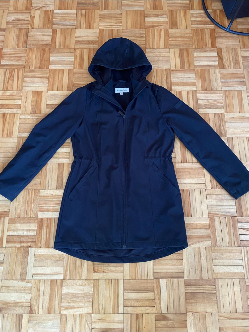 Calvin Klein Hooded Mid-Length Hooded Trench Rain Coat